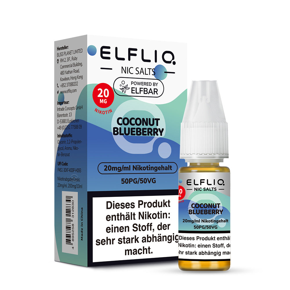 Elfbar ELFLIQ 20mg/ml Nikotinsalz Liquid Coconut Blueberry