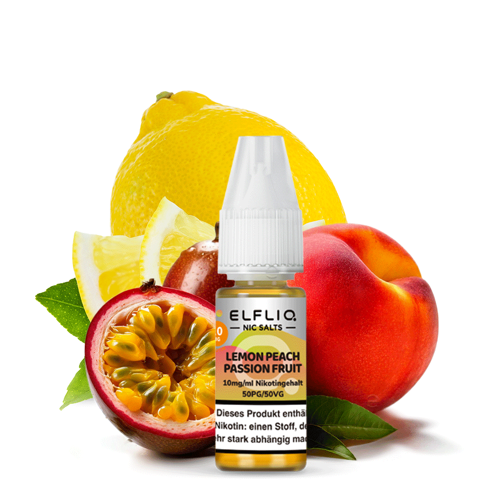 Elfbar ELFLIQ 10mg/ml Nikotinsalz Liquid Lemon Peach Passion Fruit