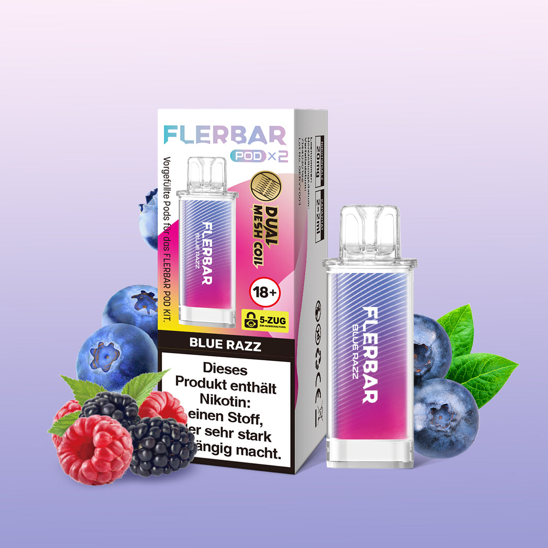 Flerbar Prefilled Pod Blue Razz 20mg Nikotin 600