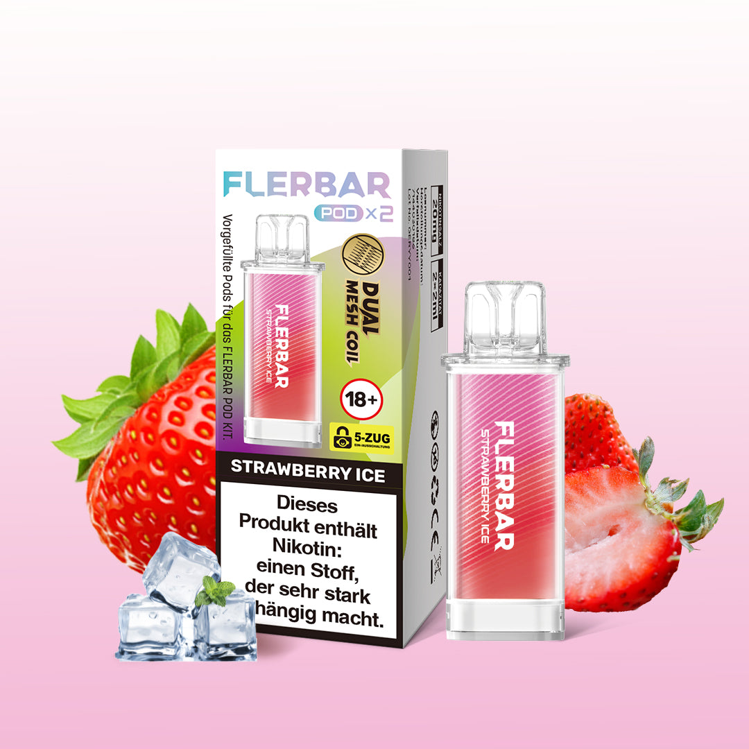 Flerbar Prefilled Pod Strawberry Ice 20mg Nikotin 600