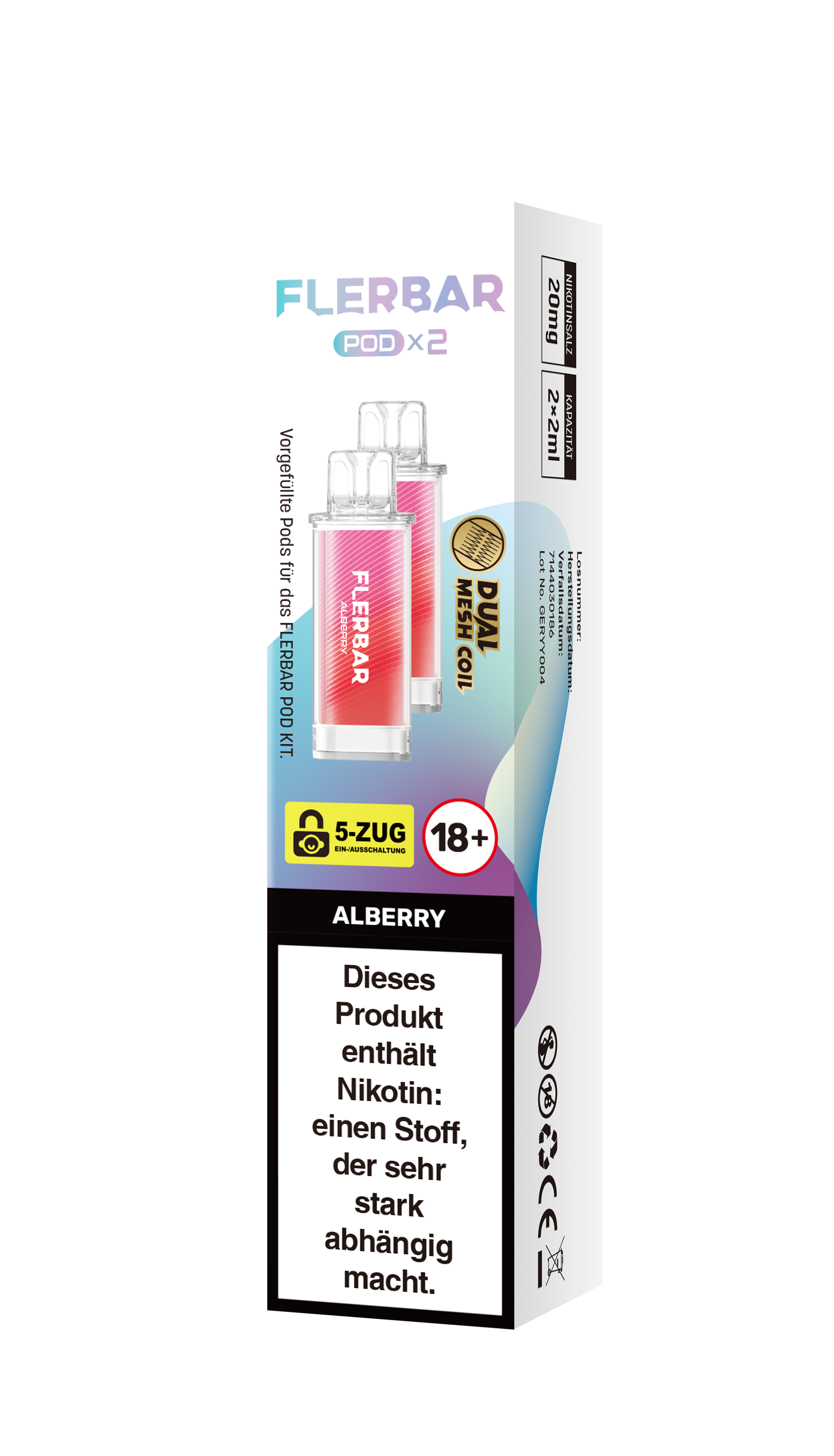 Flerbar Prefilled Pod Alberry 20mg Nikotin 600