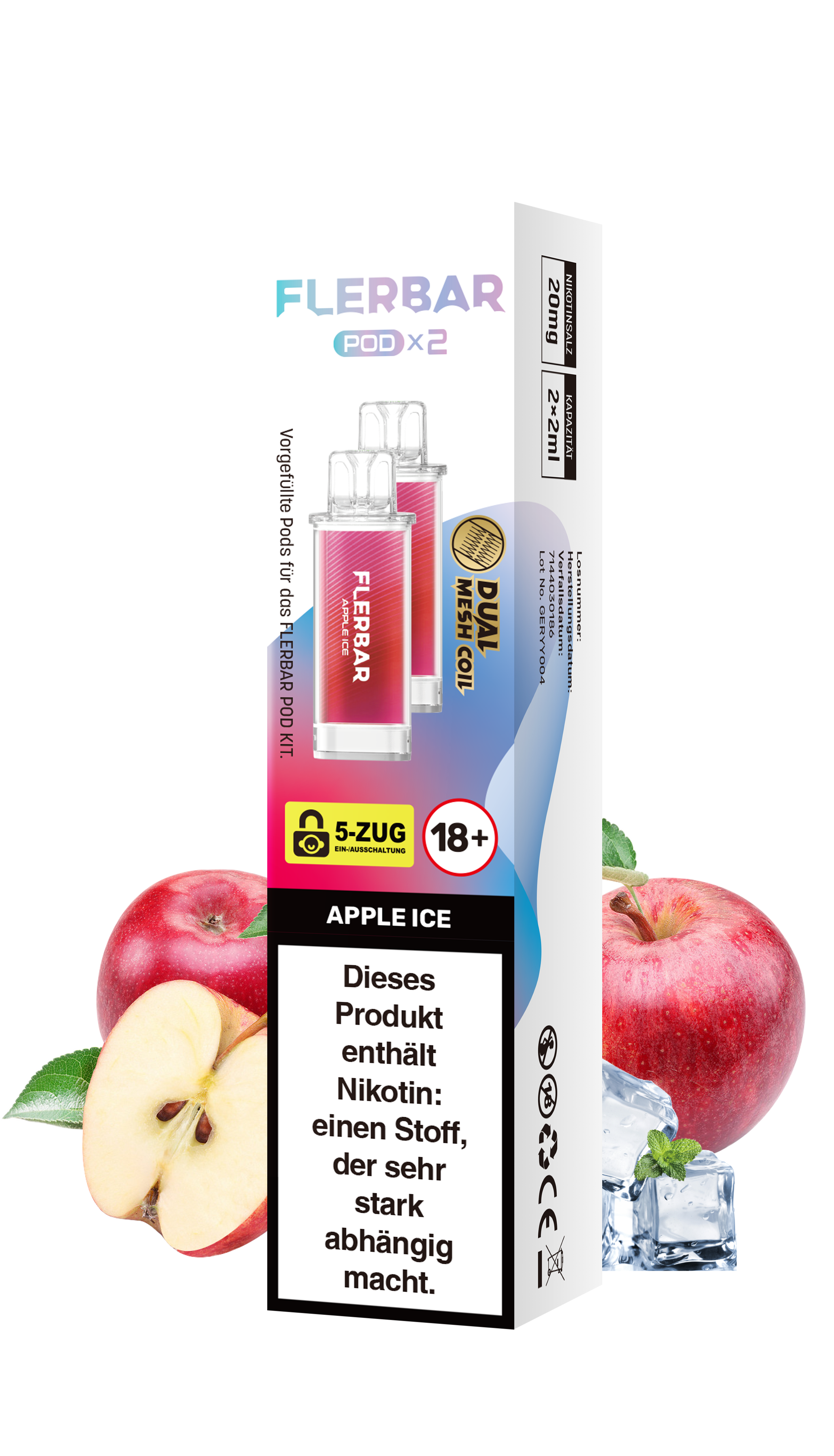 Flerbar Prefilled Pod Apple Ice 20mg Nikotin 600