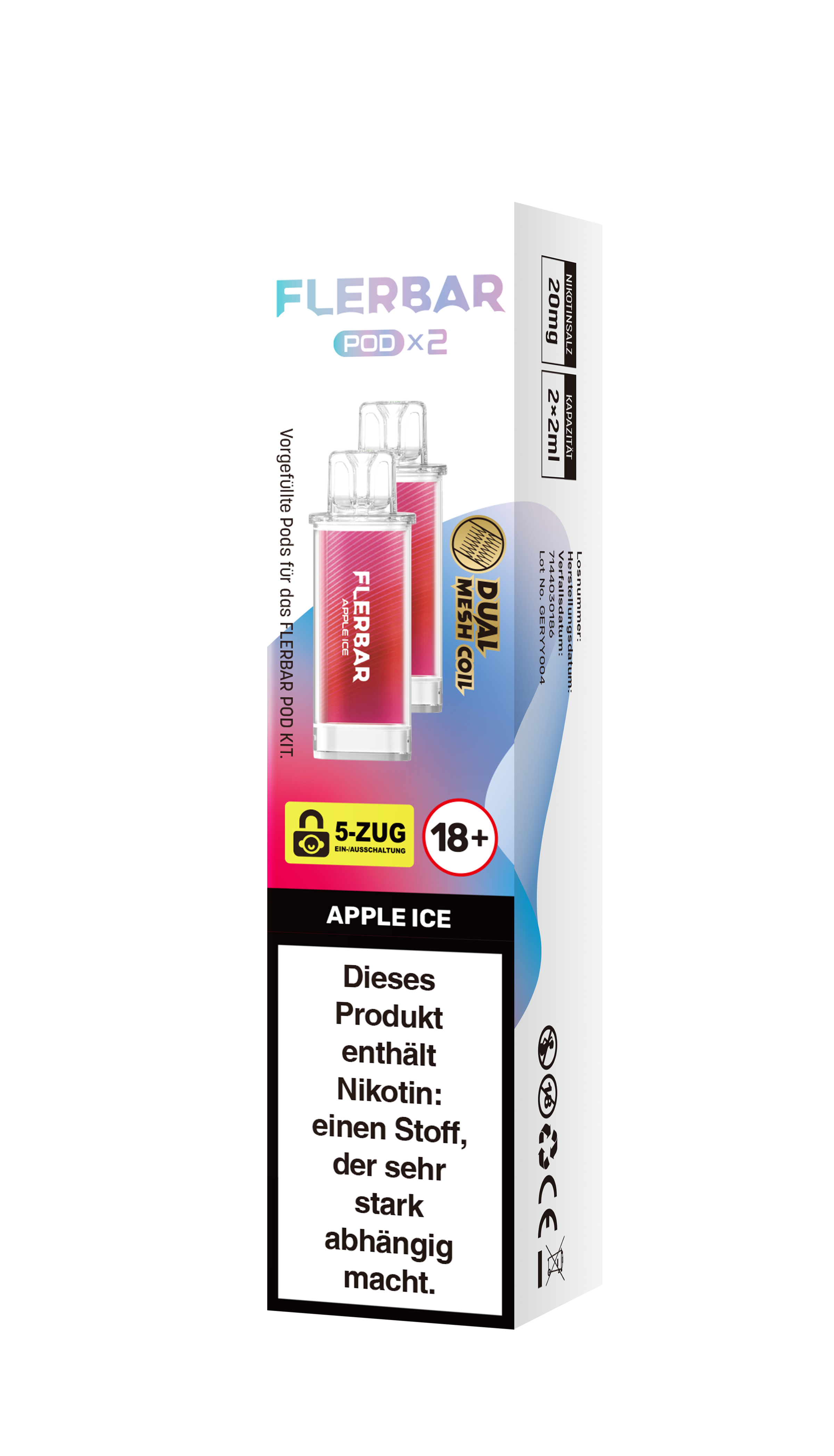 Flerbar Prefilled Pod Apple Ice 20mg Nikotin 600