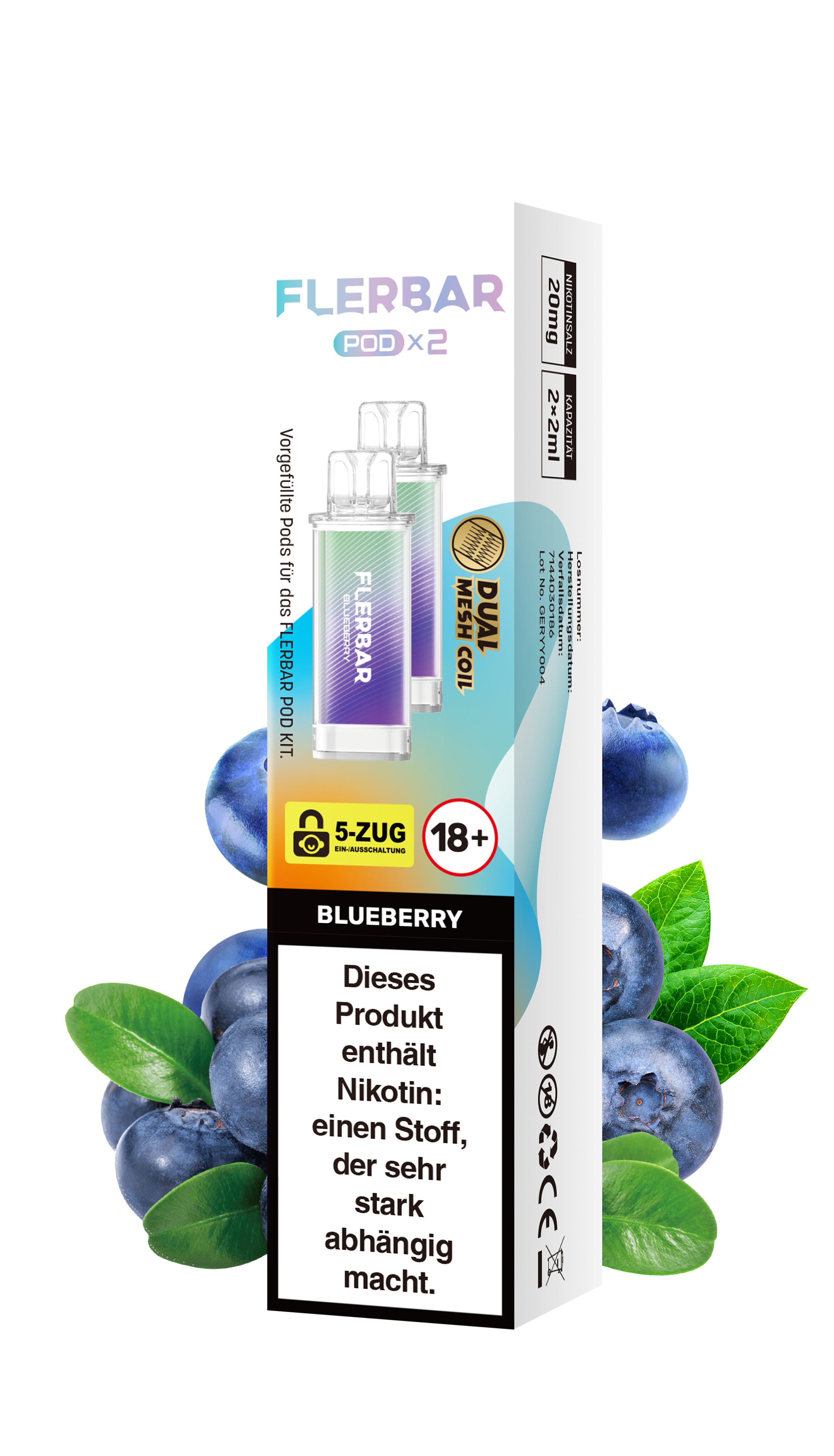 Flerbar Prefilled Pod Blueberry 20mg Nikotin 600