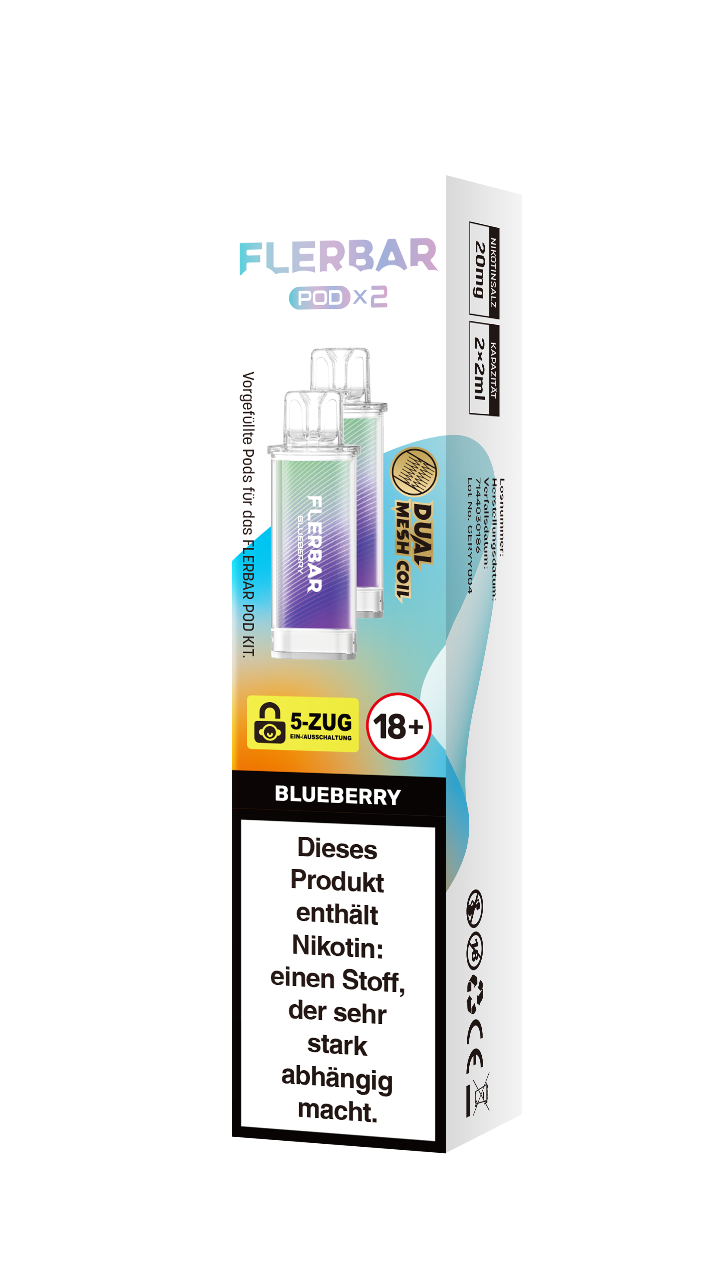 Flerbar Prefilled Pod Blueberry 20mg Nikotin 600