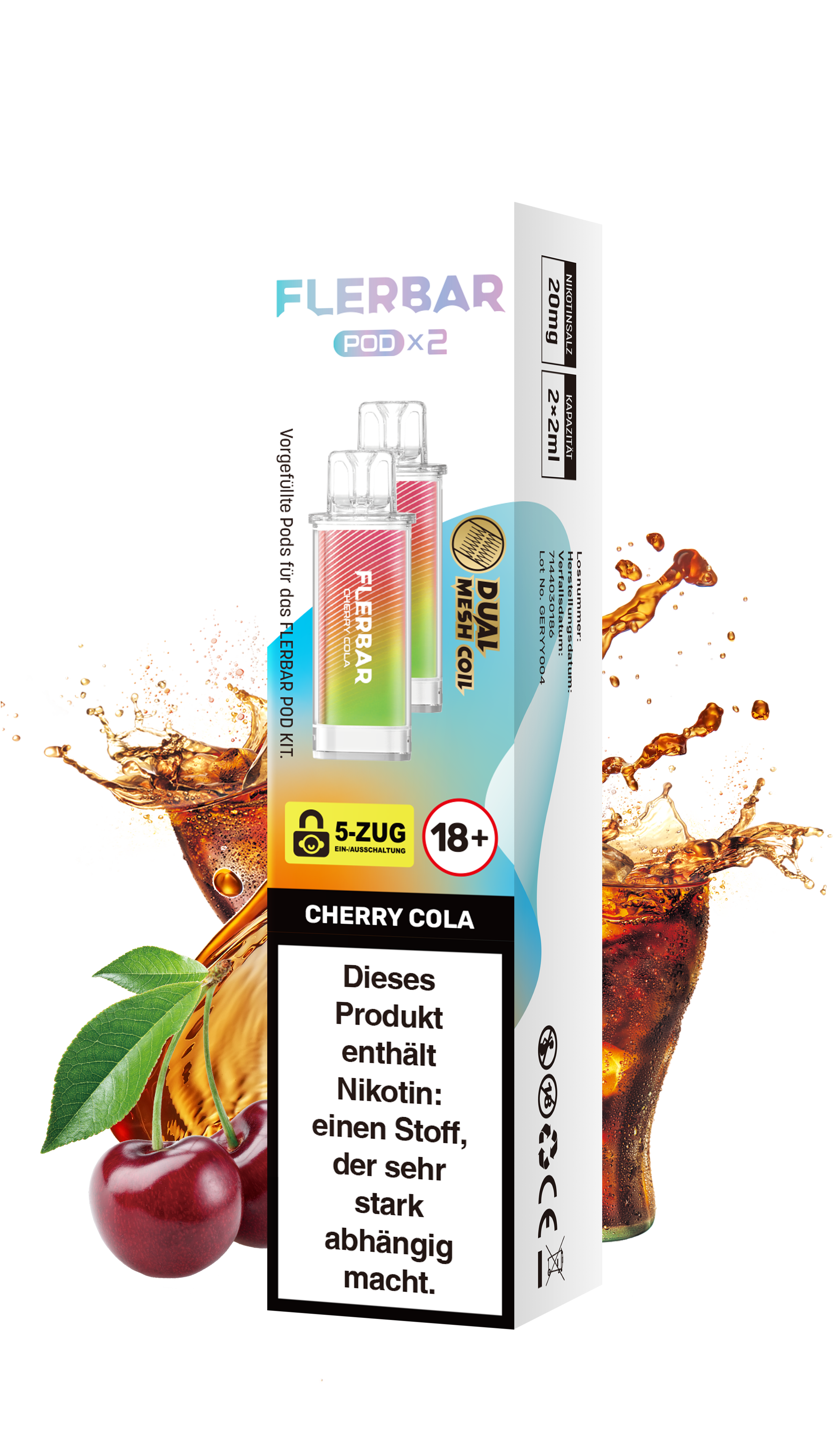 Flerbar Prefilled Pod Cherry Cola 20mg Nikotin 600