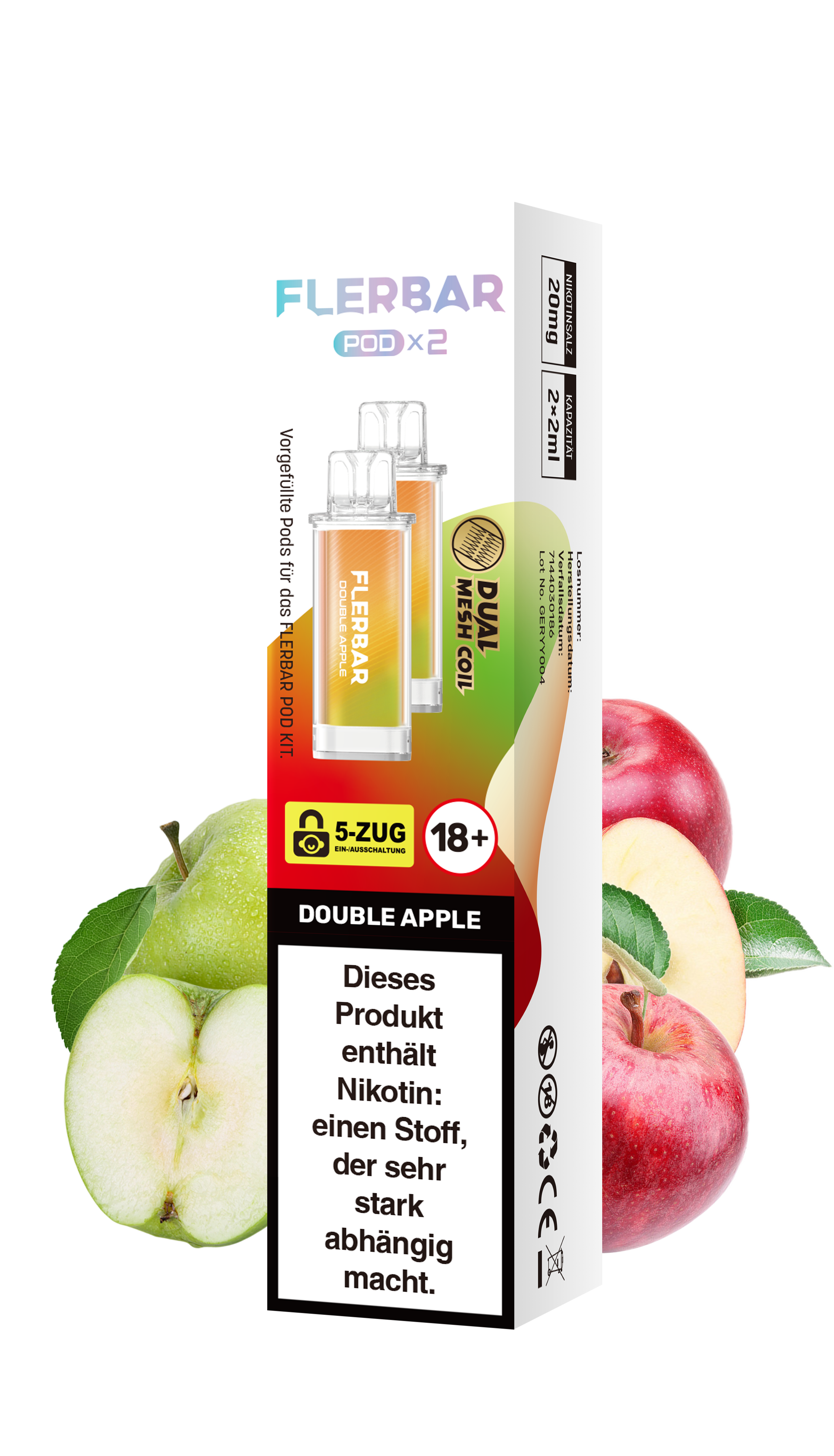 Flerbar Prefilled Pod Double Apple 20mg Nikotin 600