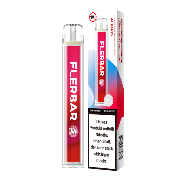 E-Zigarette Flerbar Alberry 20mg Nikotin 600
