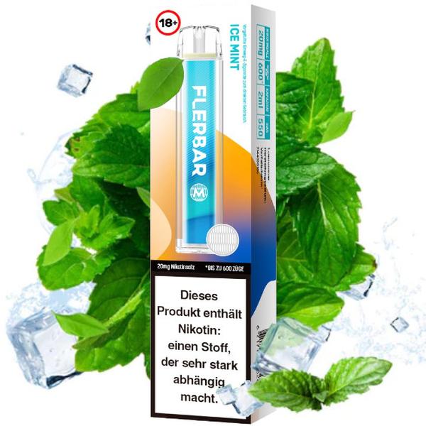 E-Zigarette Flerbar Ice Mint 20mg Nikotin 600