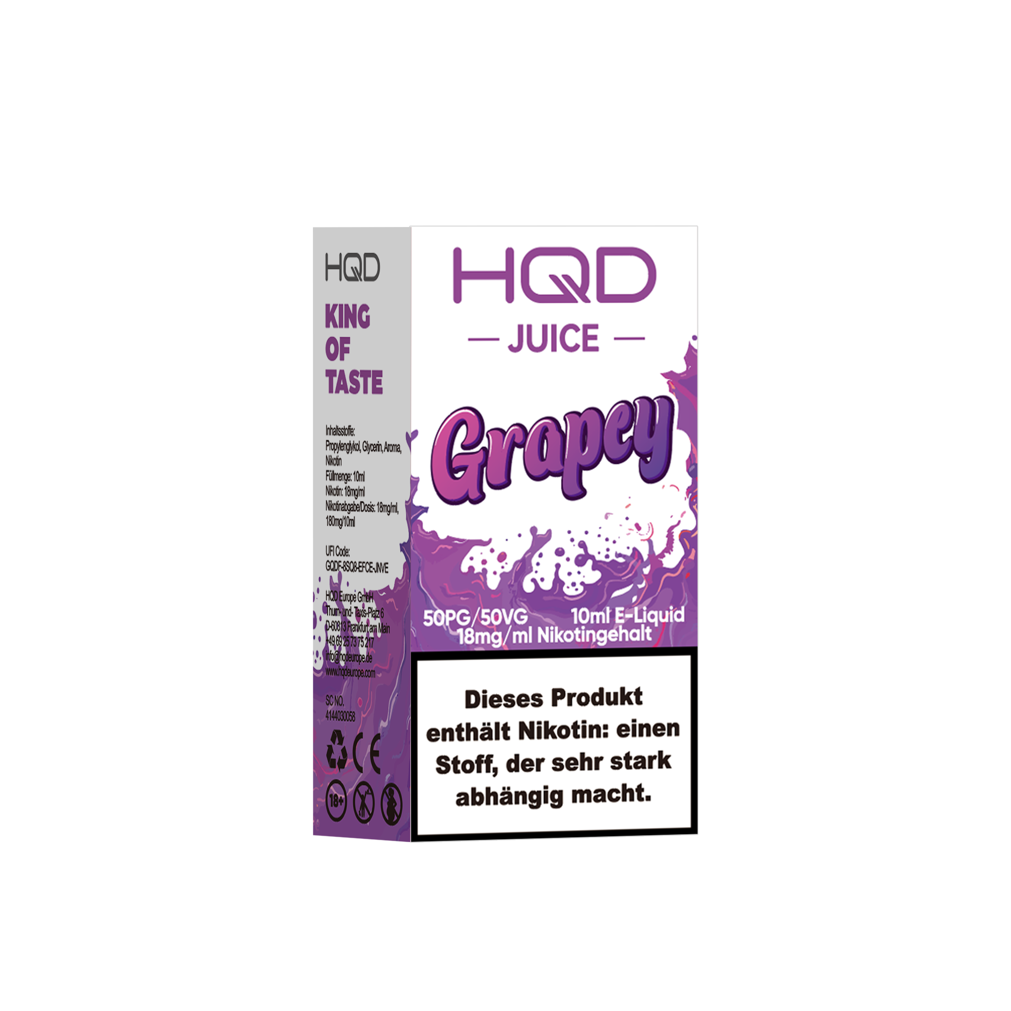 HQD Juice Grapey 10ml Liquid 18mg Nikotin