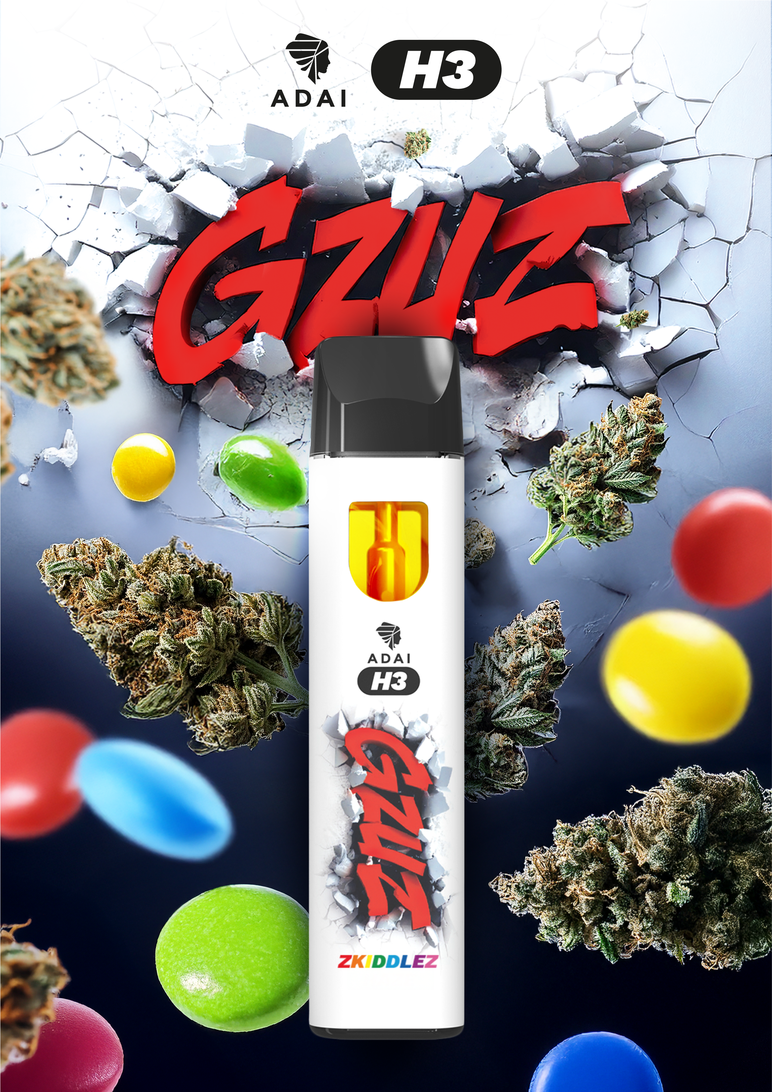 GZUZ H3 Superior Blend Vaporizer Zkiddlez