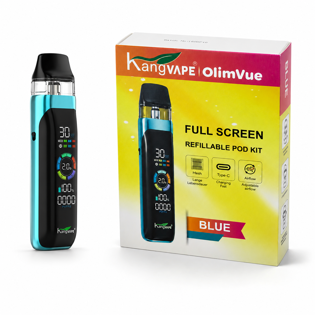 Kangvape Olimvue Refillable Pod Kit Blue