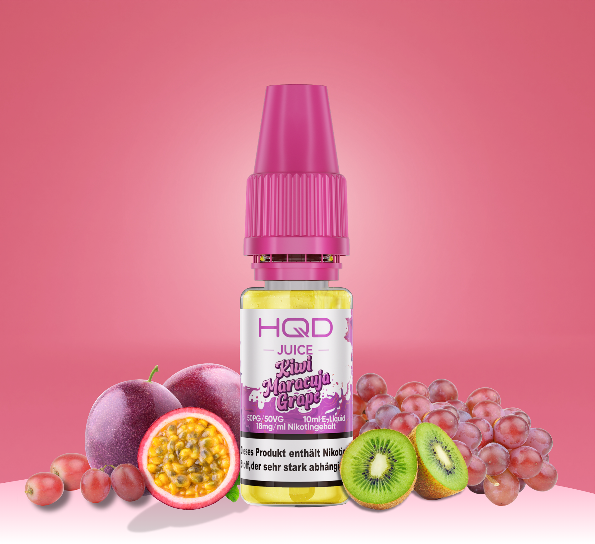 HQD Juice Kiwi Maracuja Grape 10ml Liquid 18mg Nikotin