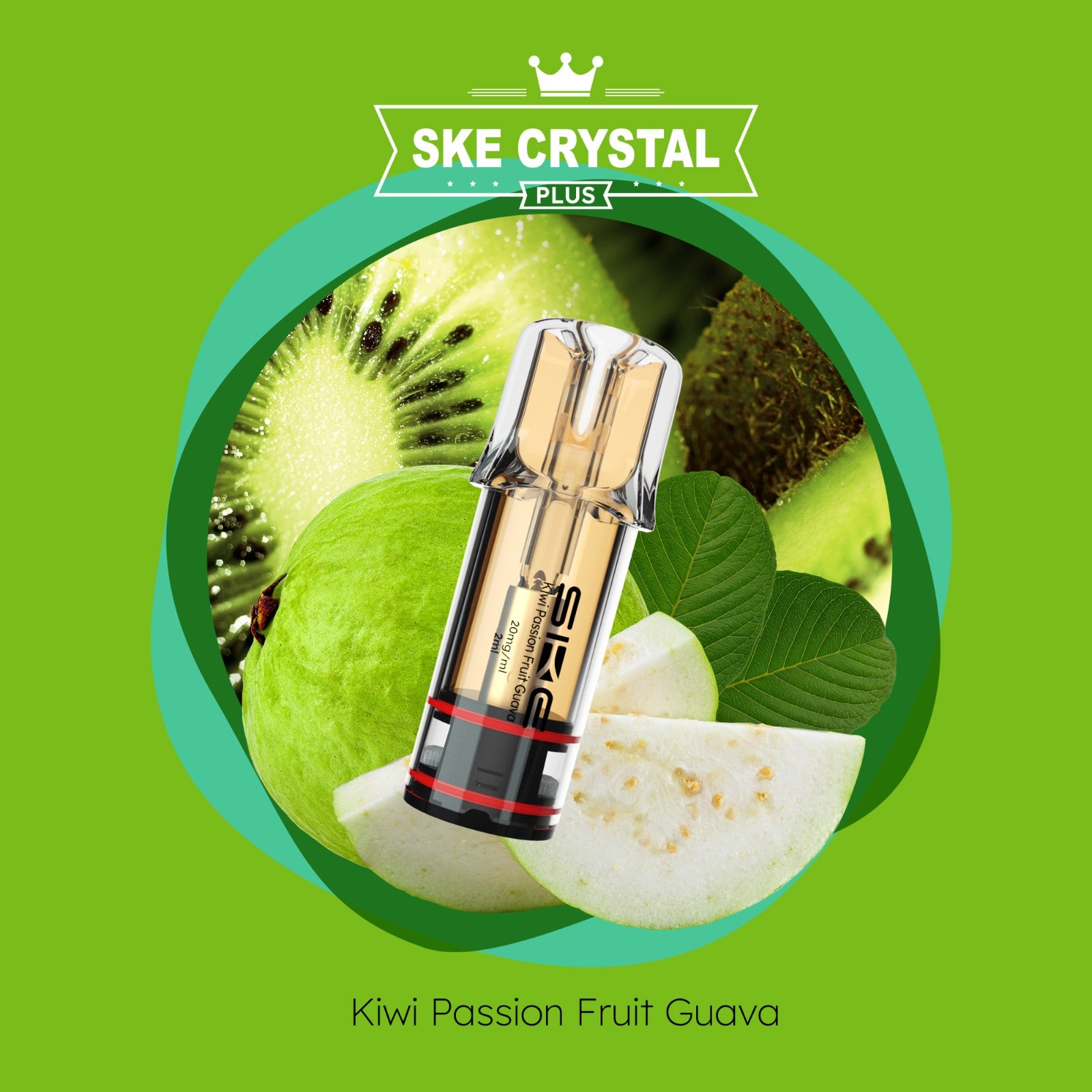 SKE Crystal PLUS Pod Kiwi Passion Fruit Guava 20mg Nikotin 600