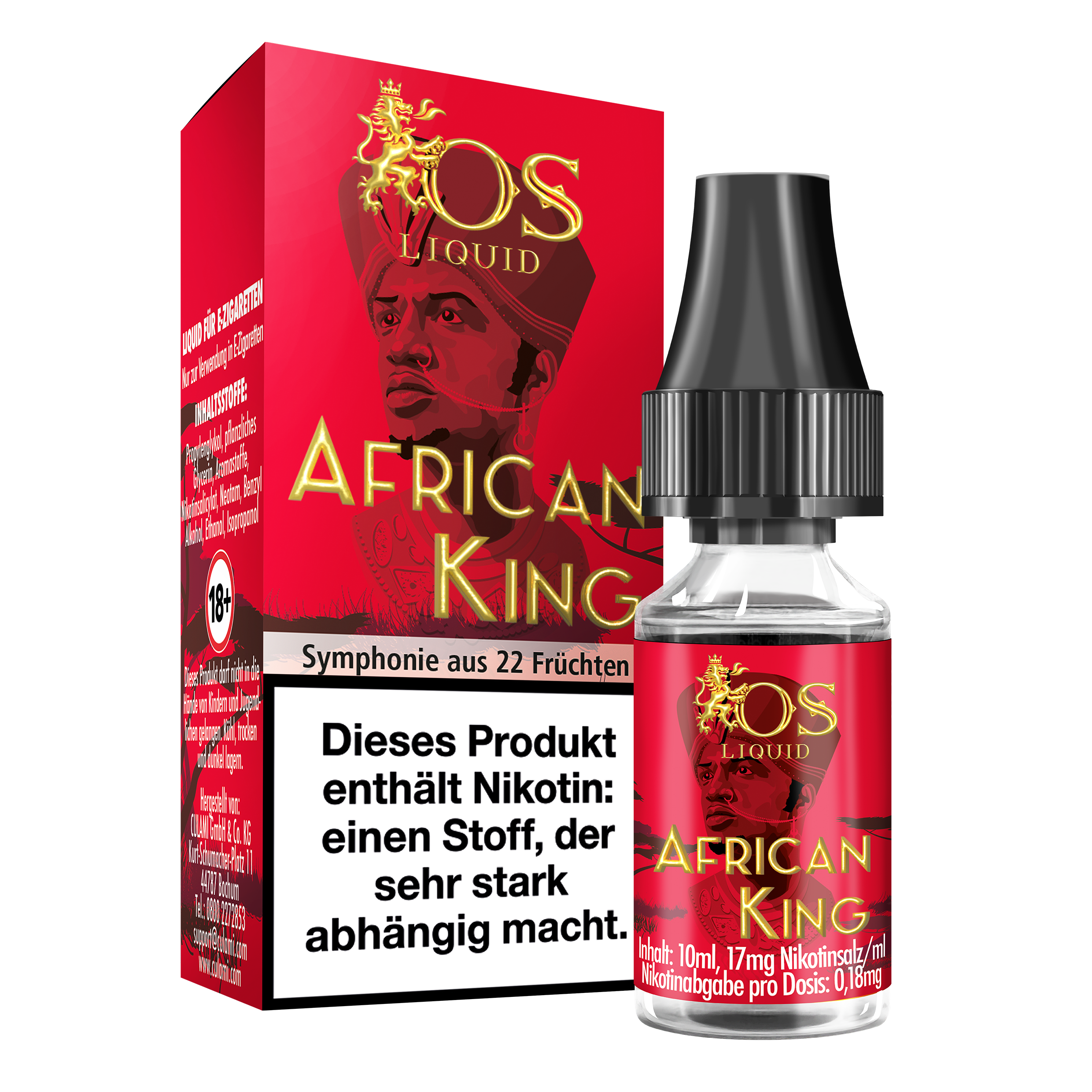 Os African King 10ml Liquid 17mg Nikotin