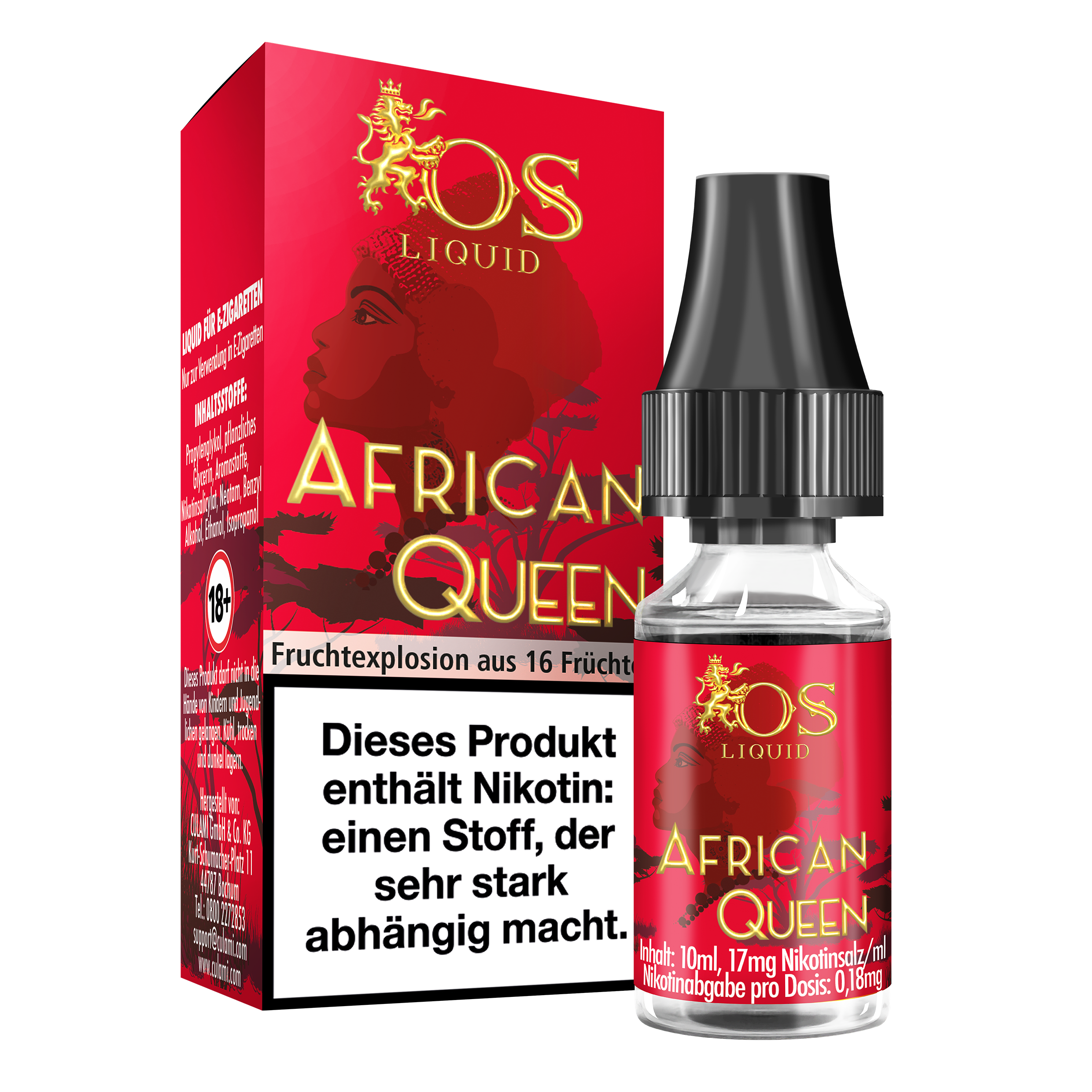 Os African Queen 10ml Liquid 17mg Nikotin