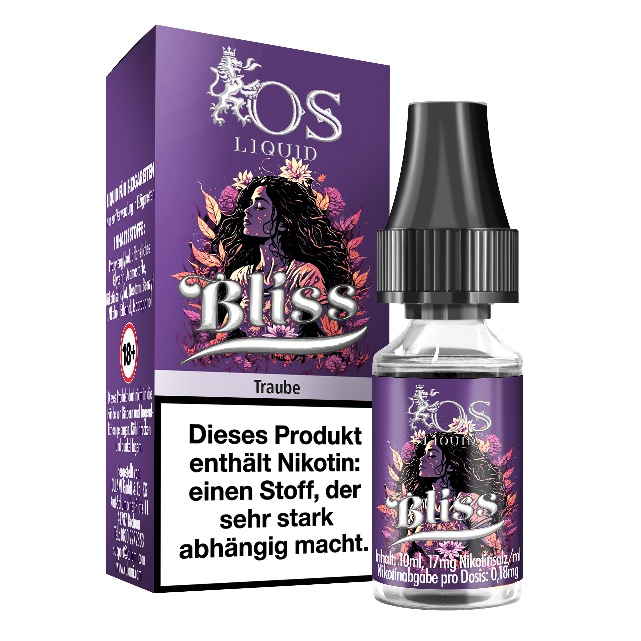 Os Bliss 10ml Liquid 17mg Nikotin