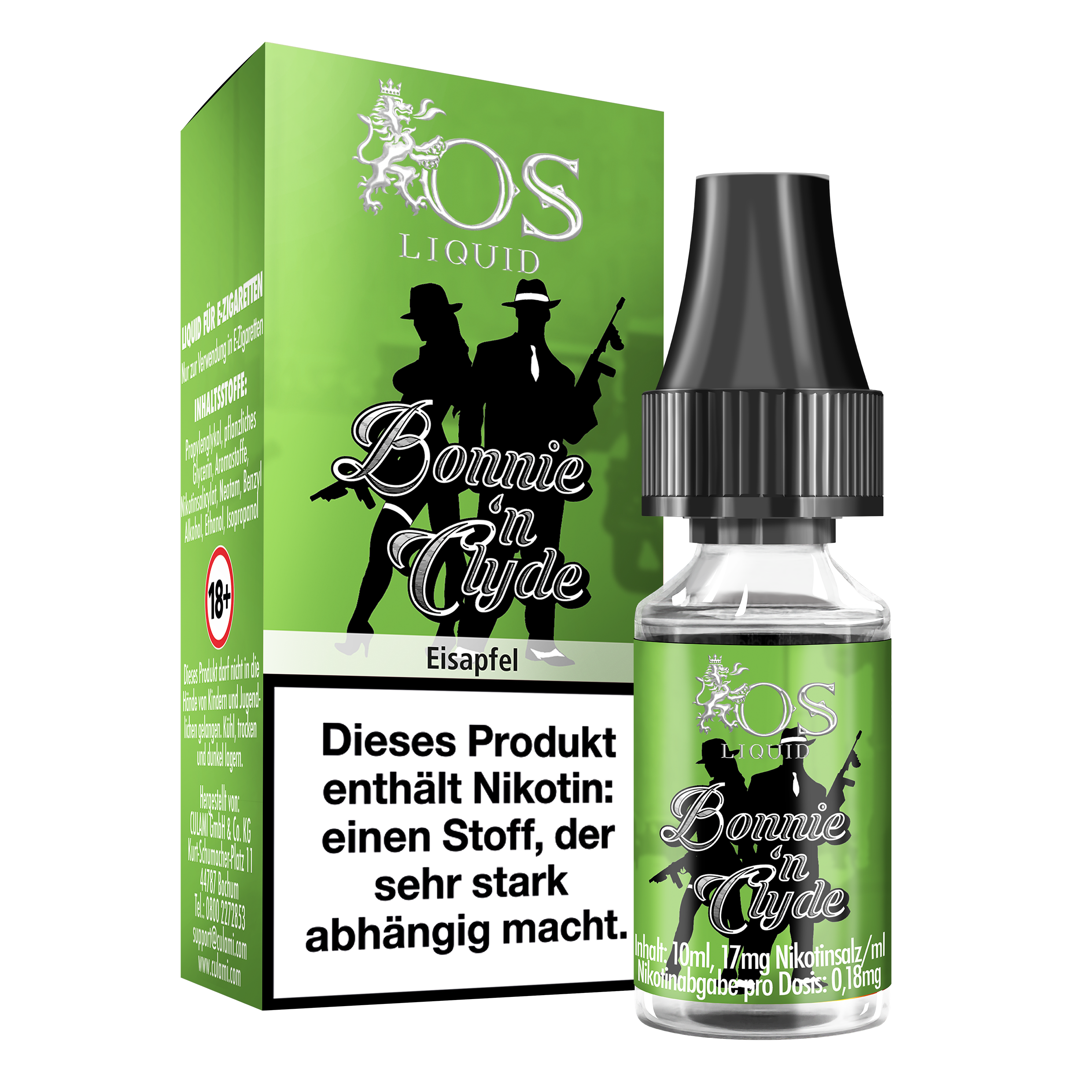 Os Bonnie & Clyde 10ml Liquid 17mg Nikotin