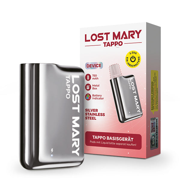 Lost Mary Tappo Akku Silver Stainless Steel