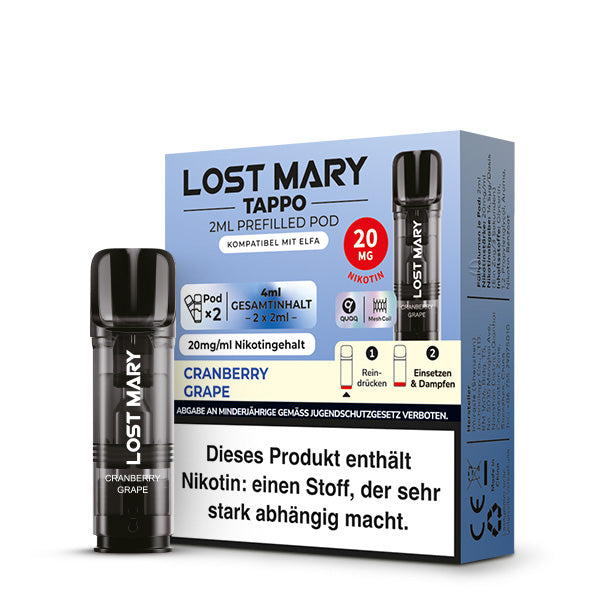 Lost Mary Tappo Pods Cranberry Grape 20mg Nikotin
