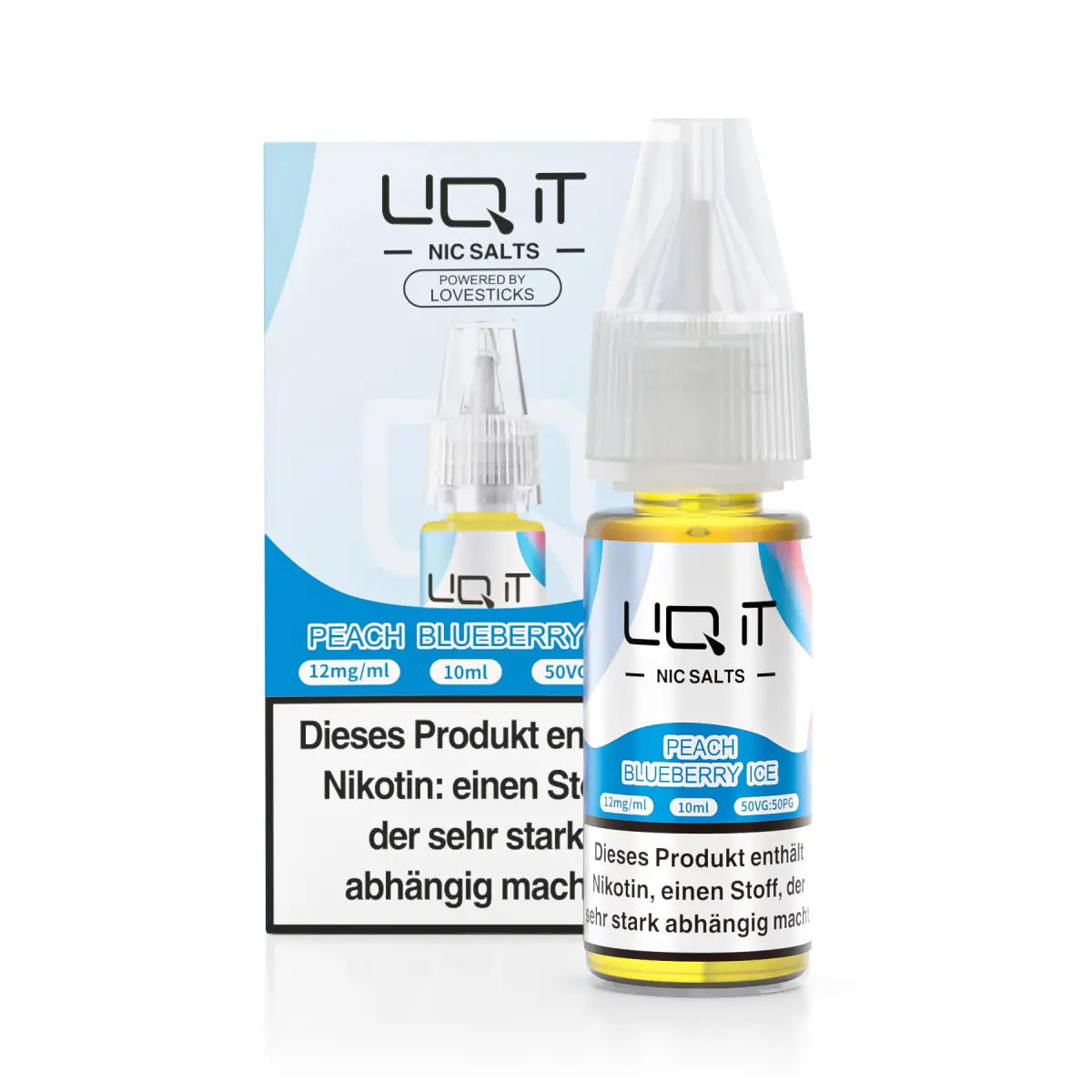 Lovesticks LIQ IT 10ml - 0mg Nikotin - Peach Blueberry Ice