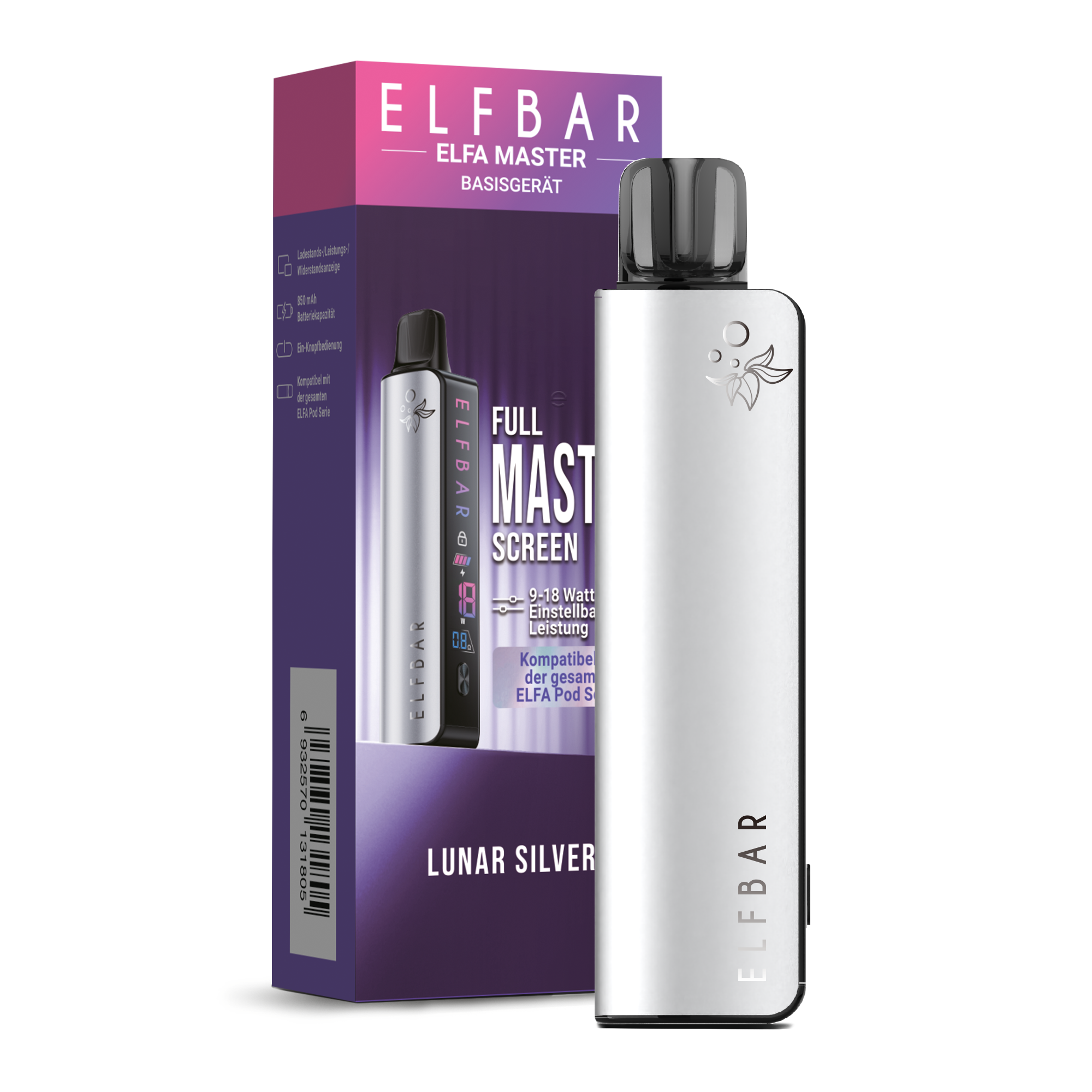 Elfbar ELFA Master Basisgerät Lunar Silver