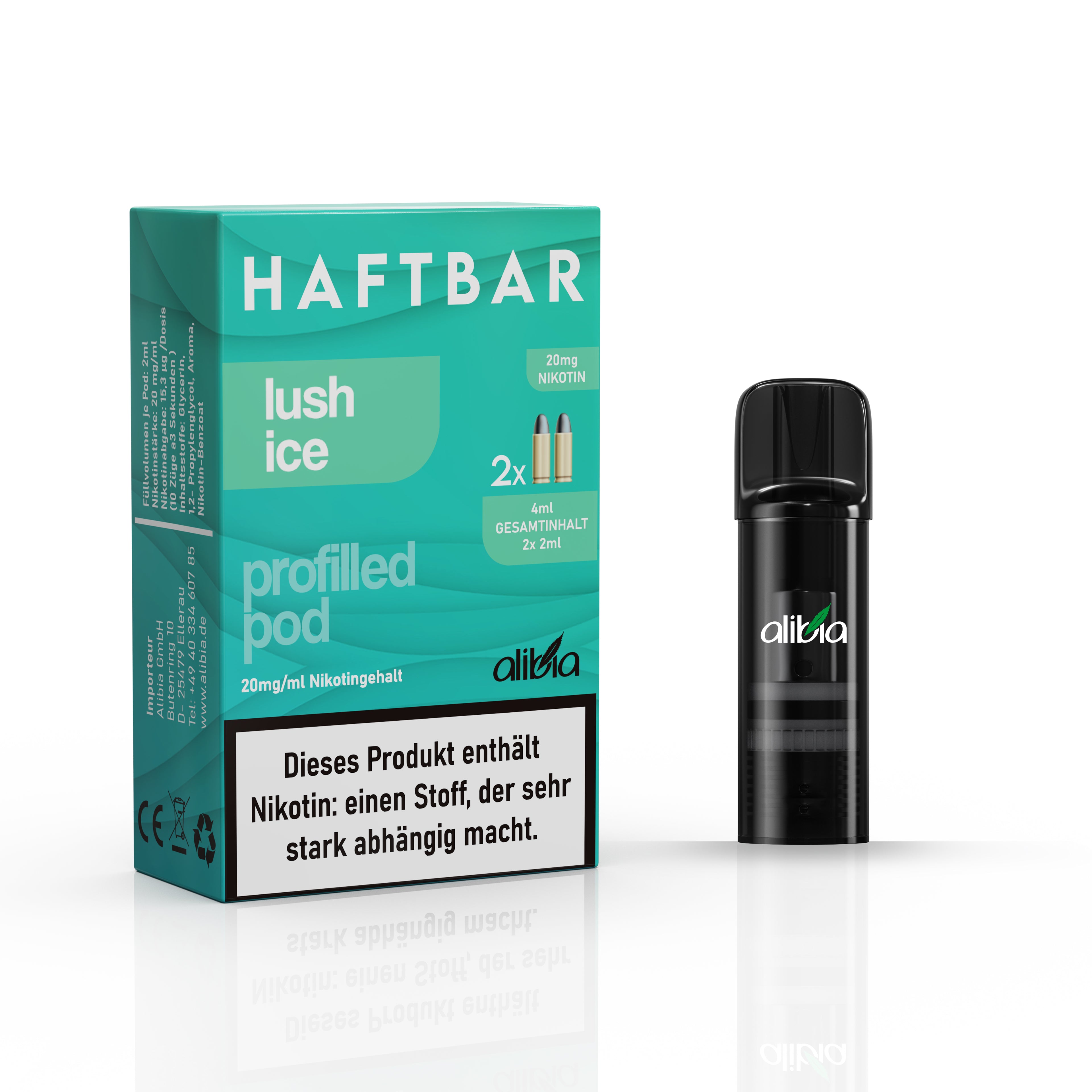 Haftbar 2er Pack Prefilled Pod 20mg Nikotin 600 Lush Ice