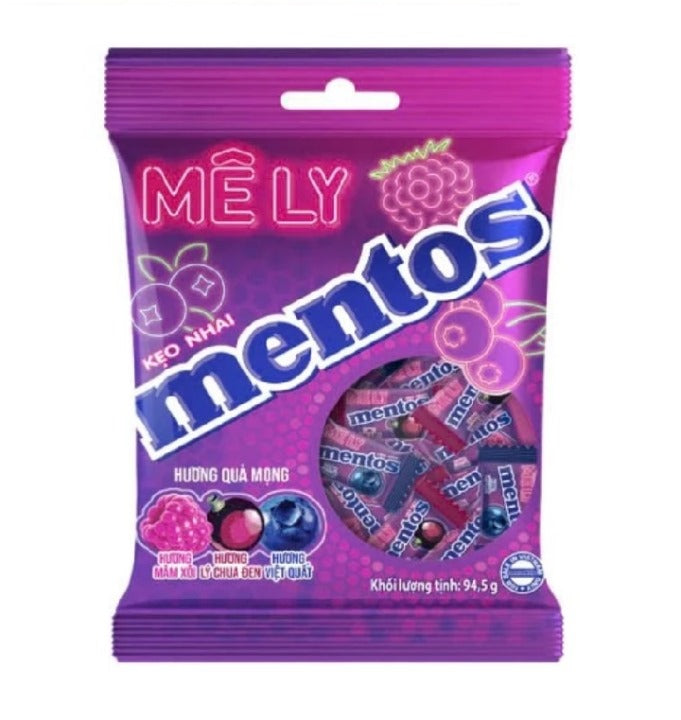 Mentos Chewing Candy Blackcurrant, Blueberry, Raspberry 94,5g 45er [mhd. 01/01/2027] Vegetarisch ***NEU***