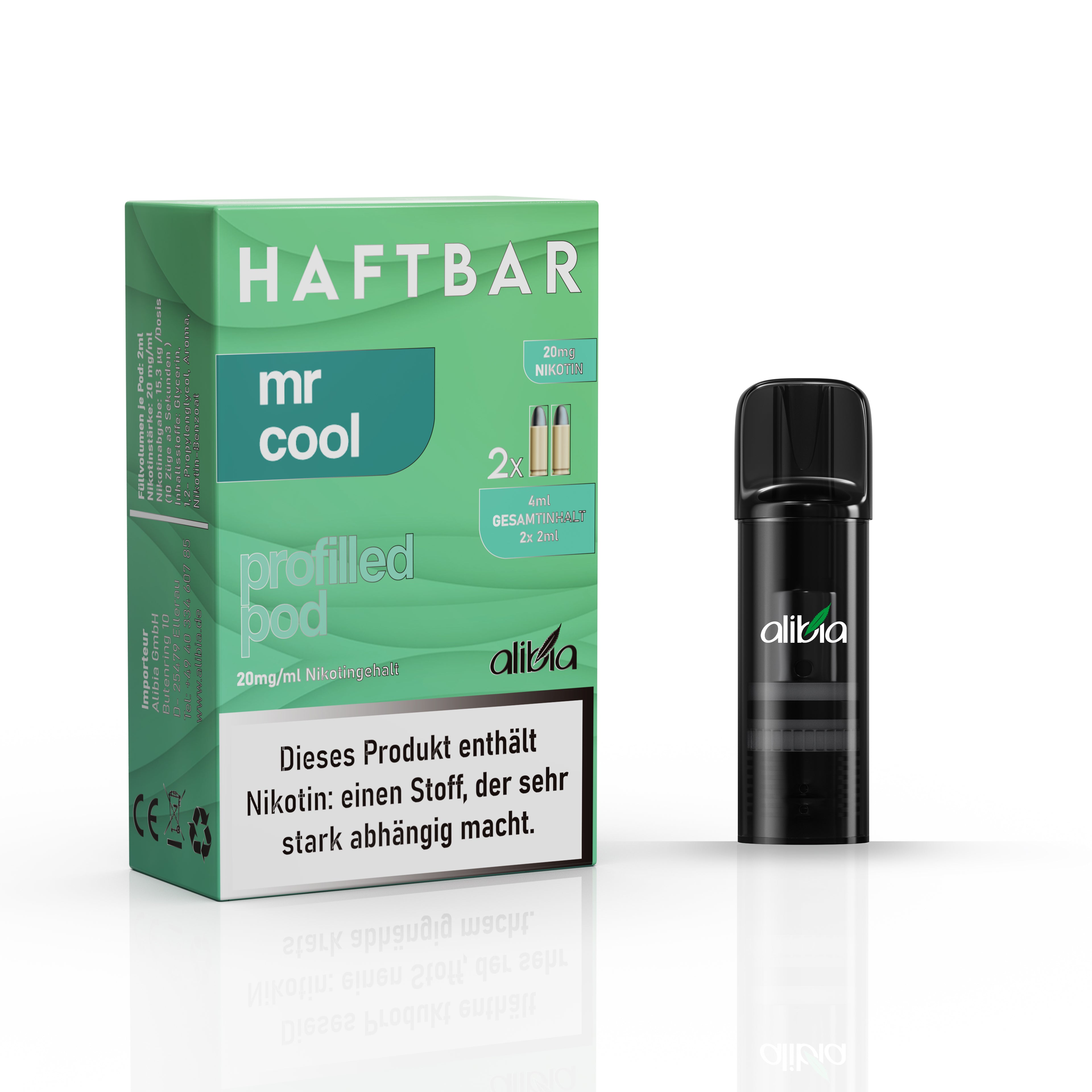 Haftbar 2er Pack Prefilled Pod 20mg Nikotin 600 Mr. Cool