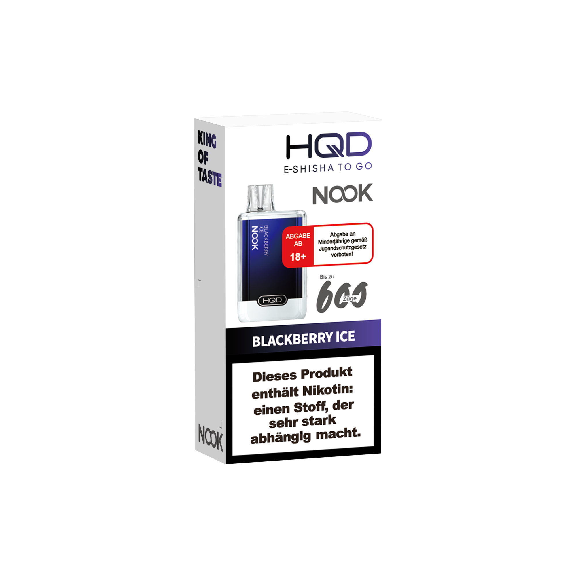 E-Zigarette HQD Nook BLACKBERRY ICE 18mg Nikotin 600