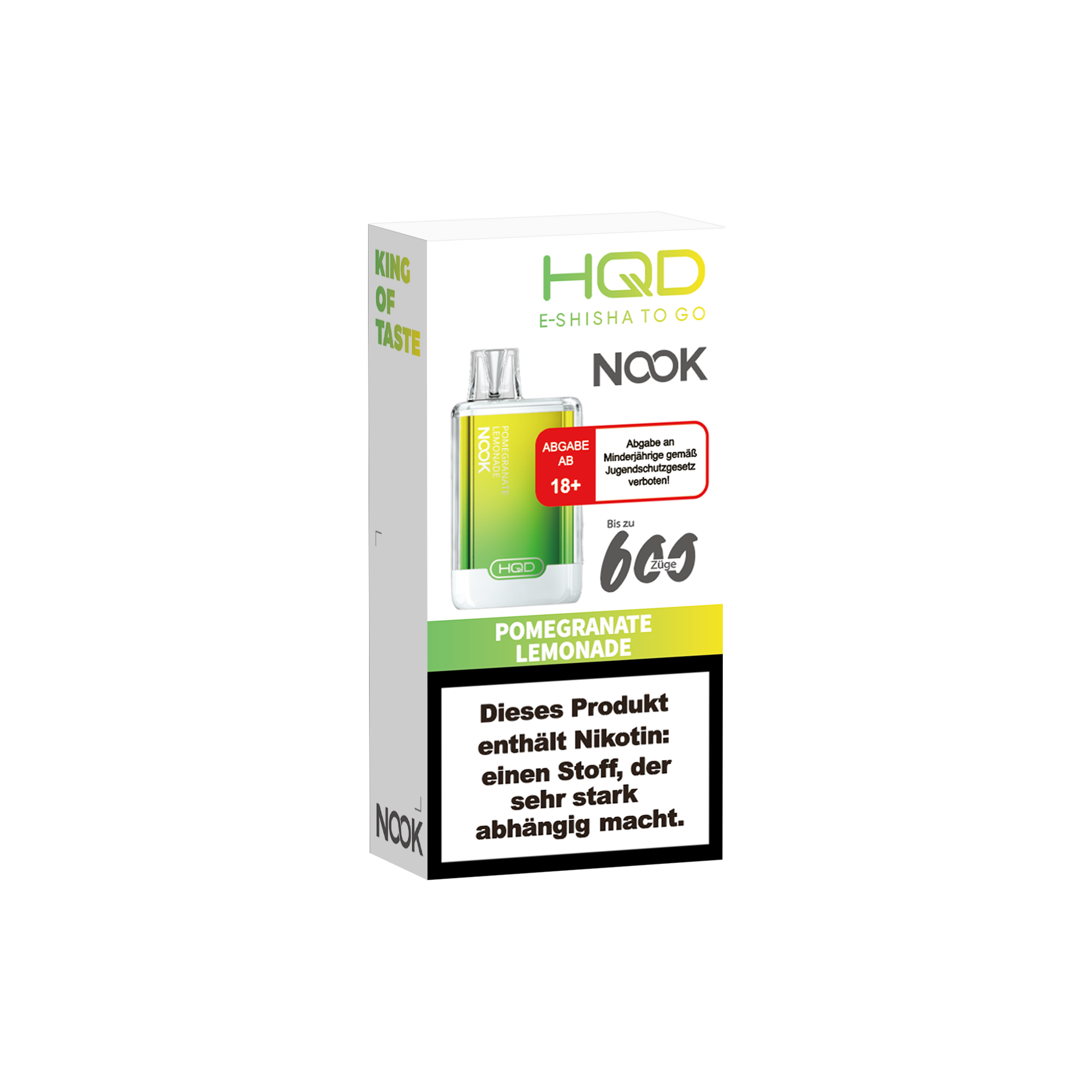 E-Zigarette HQD Nook POMEGRANATE LEMONADE 18mg Nikotin 600