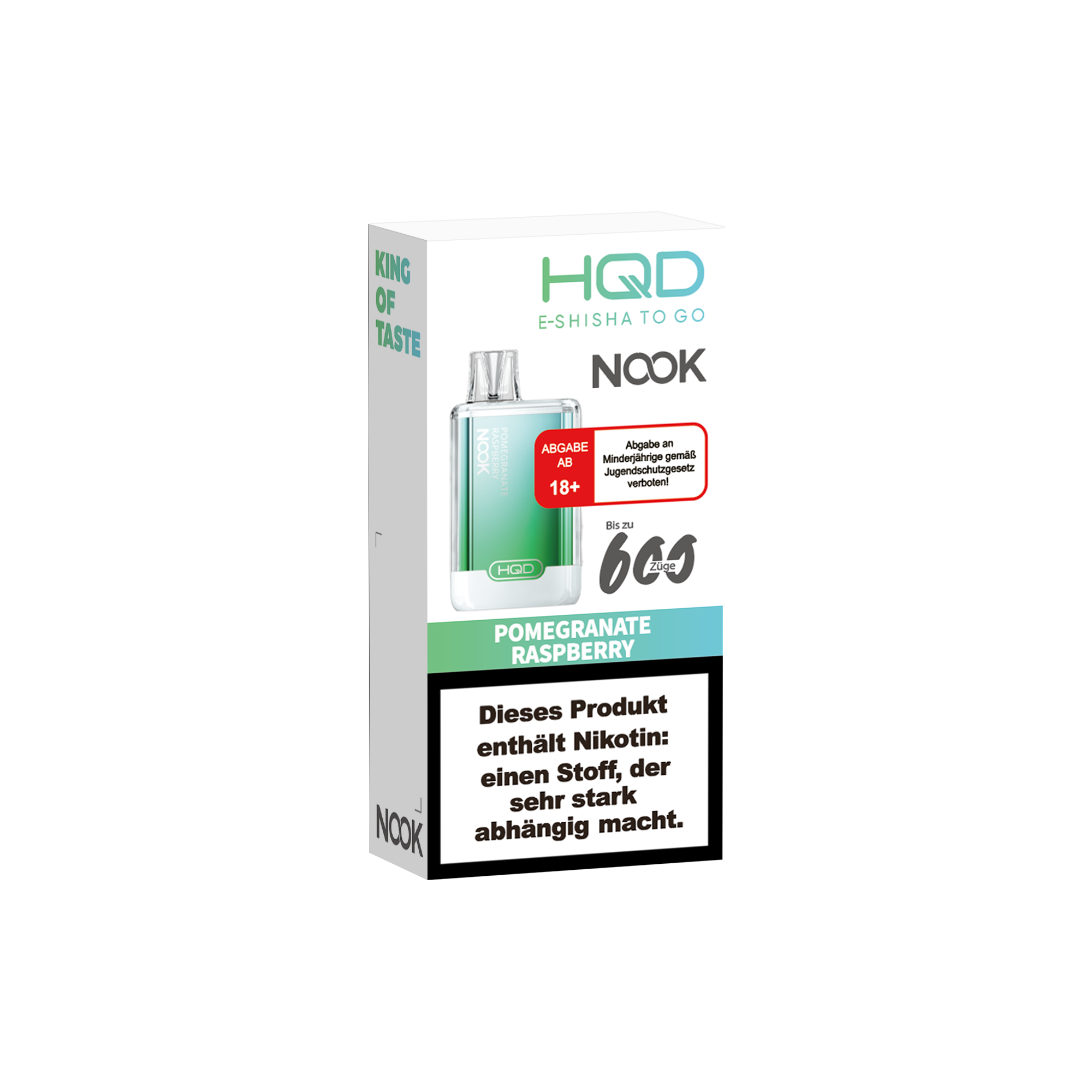 E-Zigarette HQD Nook POMEGRANATE RASPBERRY 18mg Nikotin 600
