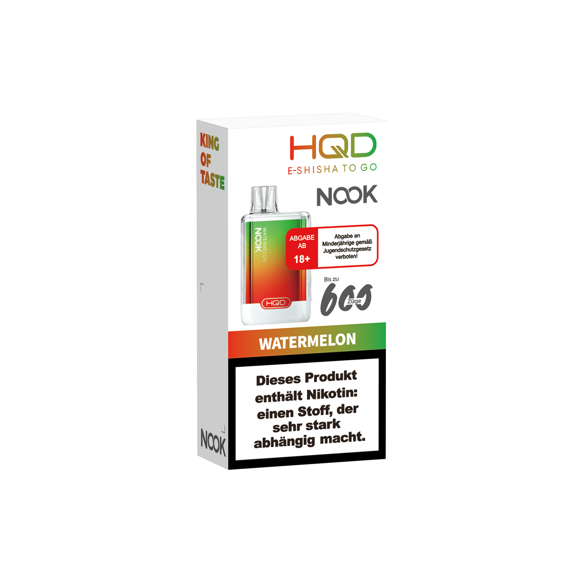 E-Zigarette HQD Nook WATERMELON 18mg Nikotin 600