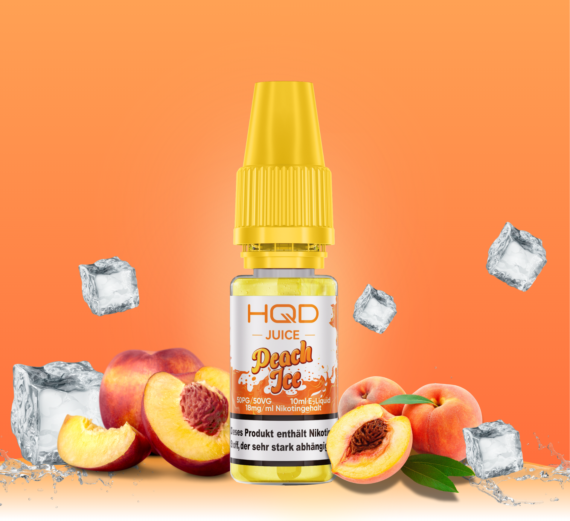 HQD Juice Peach Ice 10ml Liquid 18mg Nikotin