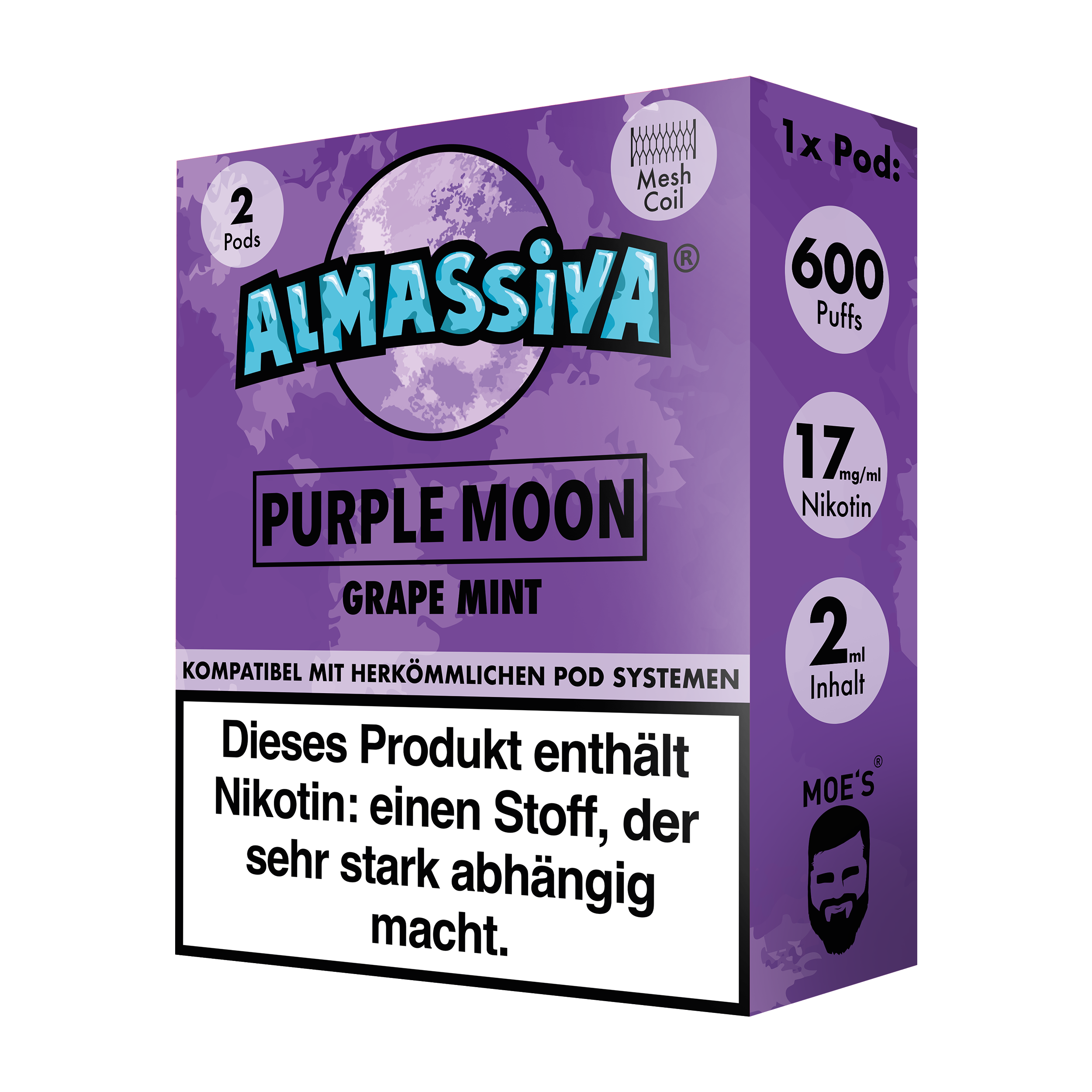 Al Massiva Prefilled Pod Purple Moon 17mg Nikotin