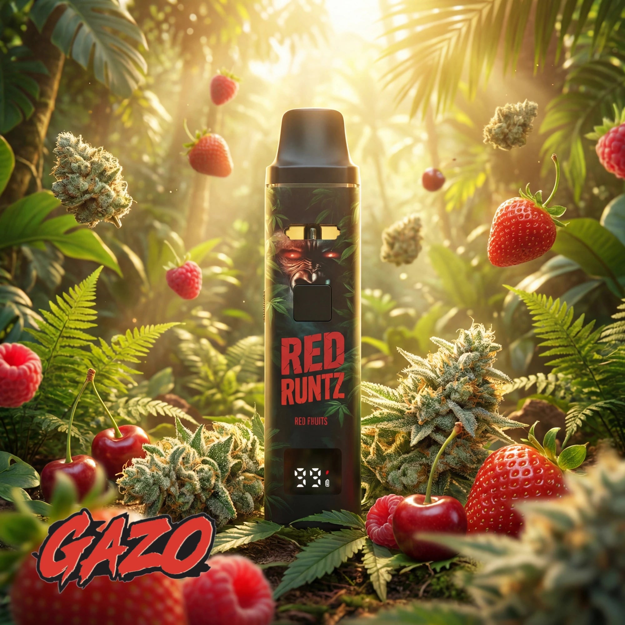 GAZO VAPE – H3BTA „Red Runtz“ (Red Fruits) – 1ml CRD