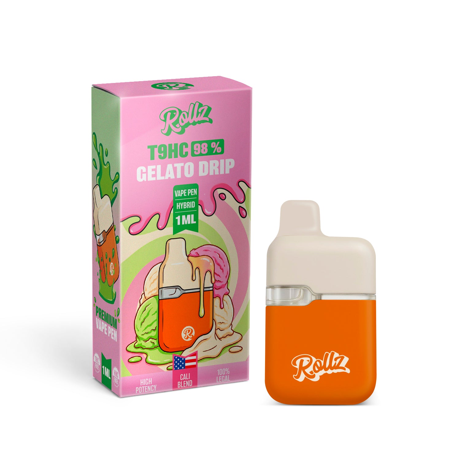 ROLLZ T9HC 98% Vape Gelato Drip 1ml