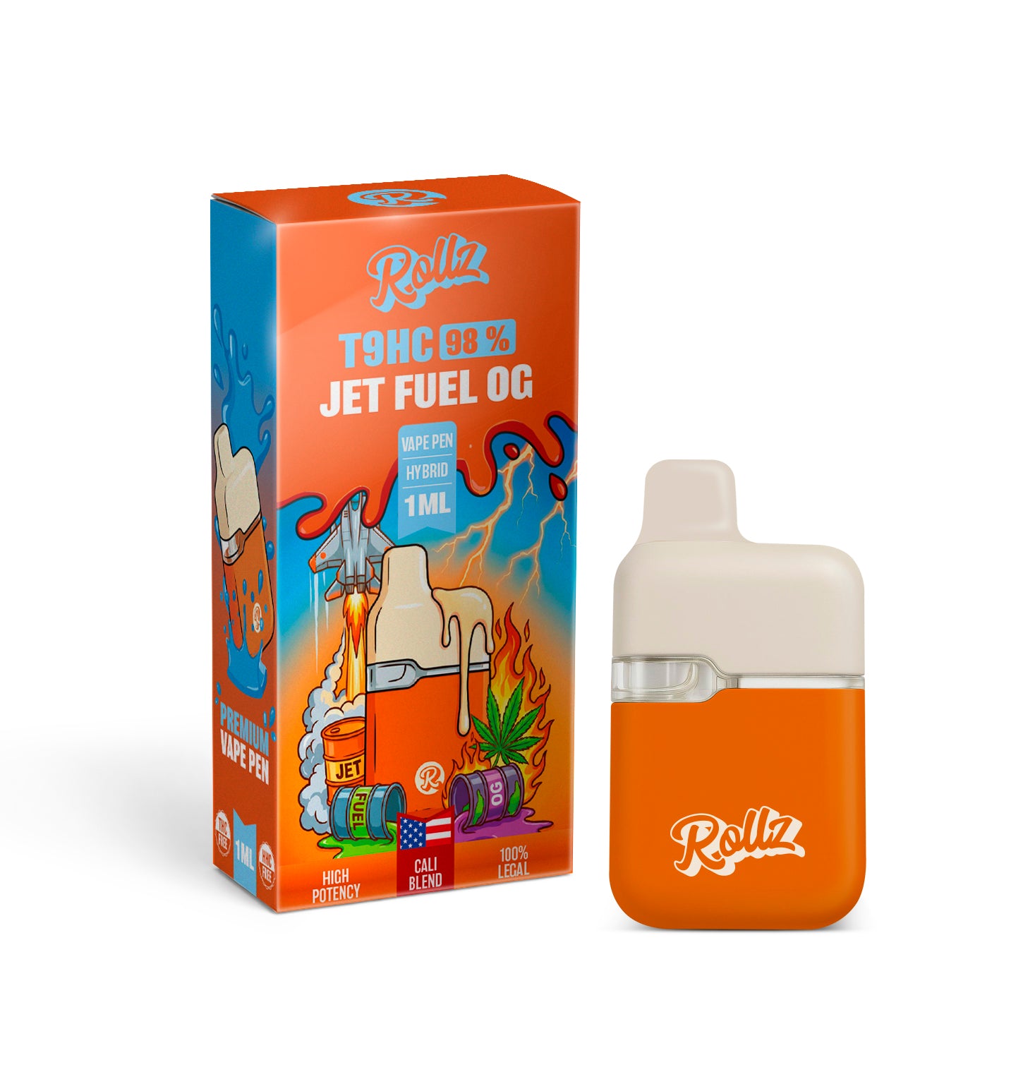 ROLLZ T9HC 98% Vape Jet Fuel OG 1ml