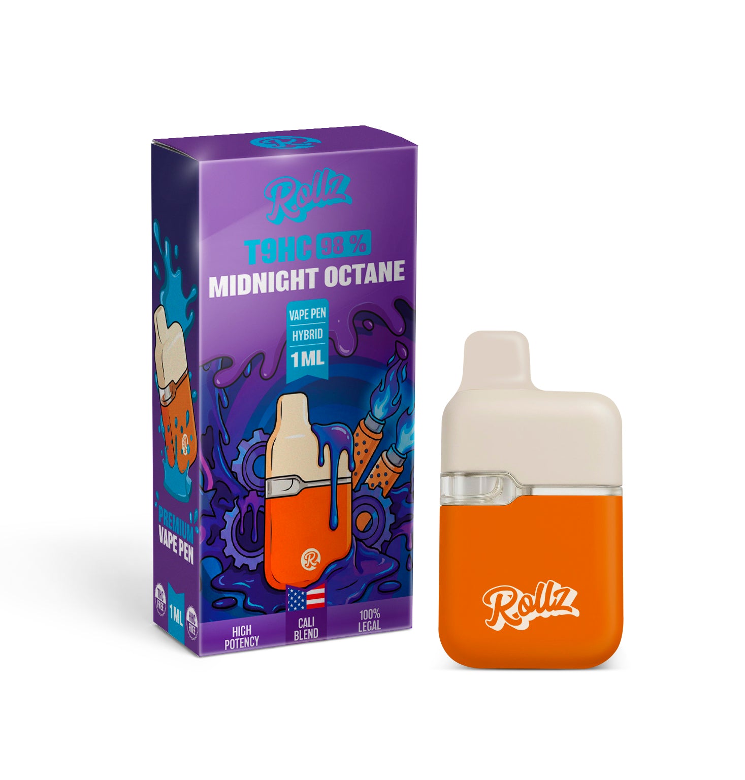 ROLLZ T9HC 98% Vape Midnight Octane 1ml