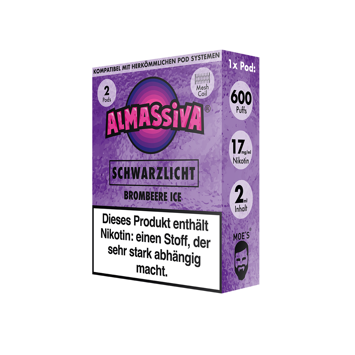 Al Massiva Prefilled Pod Schwarzlicht 17mg Nikotin