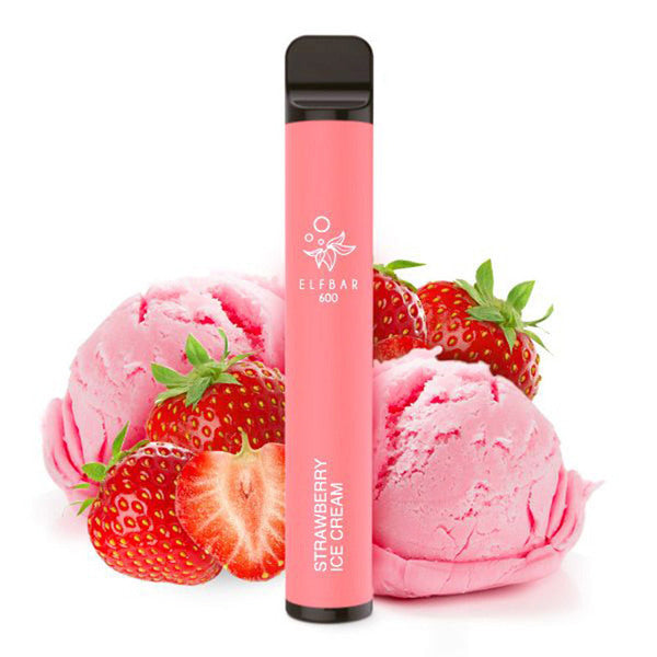 E-Zigarette Elf Bar Strawberry Ice Cream 0mg Nikotin  600