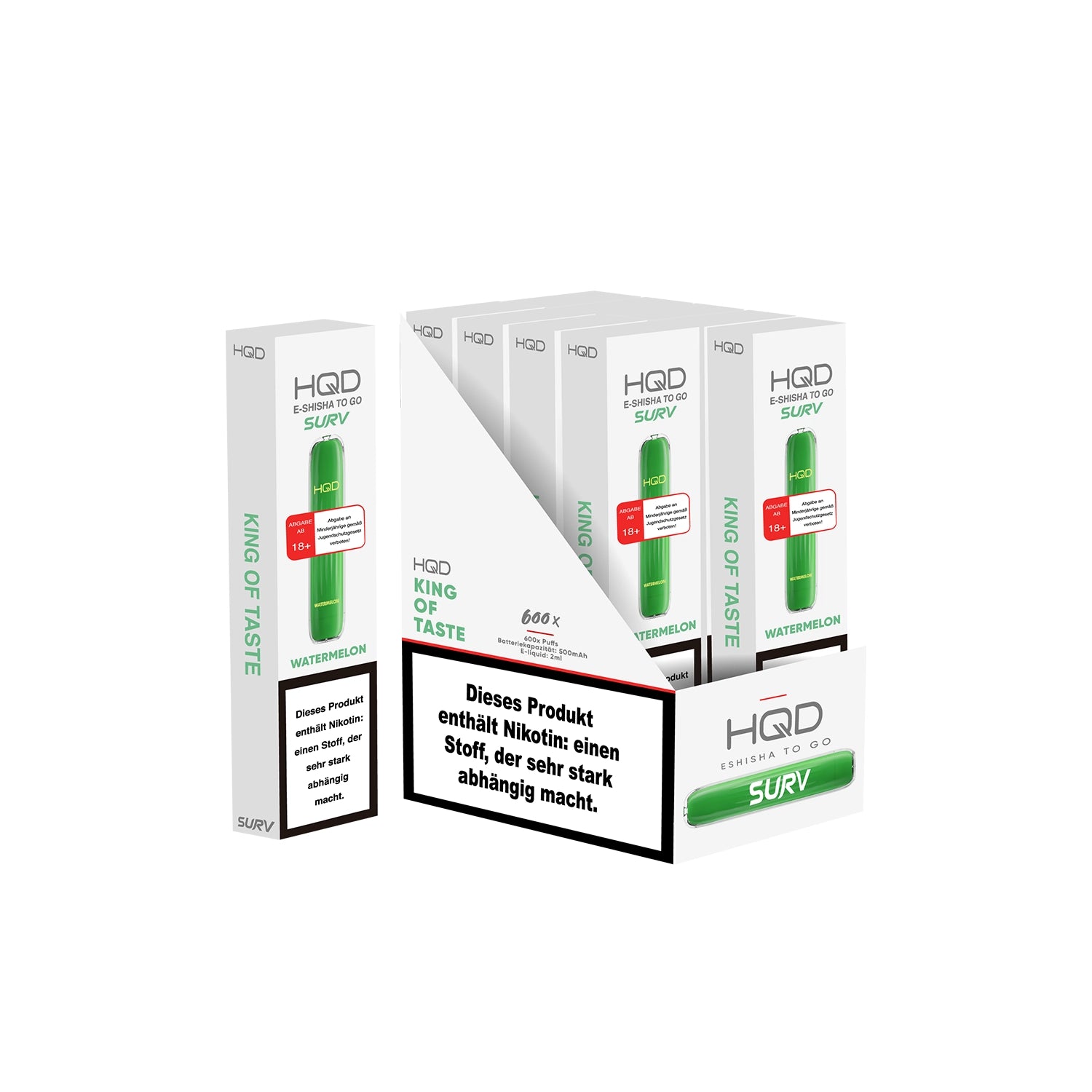 E-Zigarette HQD Surv WATERMELON 18mg Nikotin 600