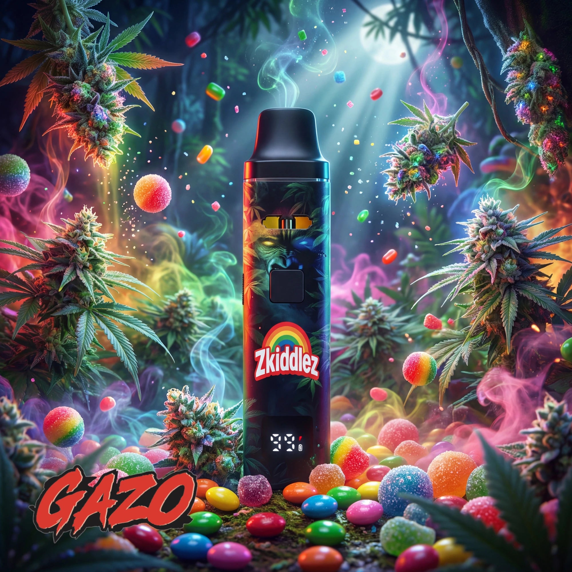 GAZO VAPE – H3BTA „Zkittlez“ (Zkittlez) – 1ml CRD